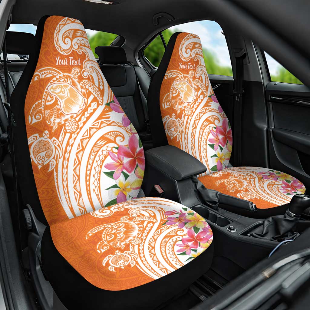 Aloha Lanai Island Personalized Car Seat Cover Orange Dreamy Turtle LT7 One Size Orange - Polynesian Pride