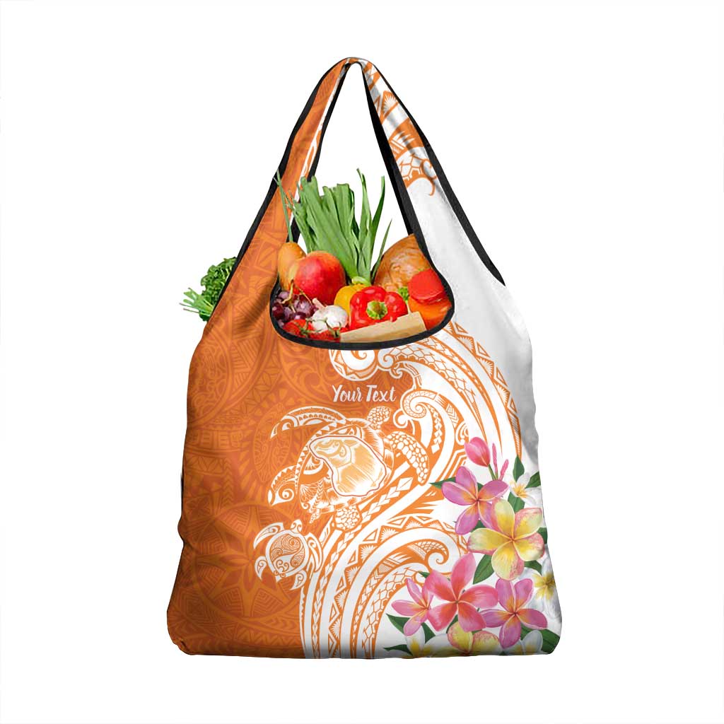 Aloha Lanai Island Personalized Grocery Bag Orange Dreamy Turtle LT7 1-pack One Size Orange - Polynesian Pride
