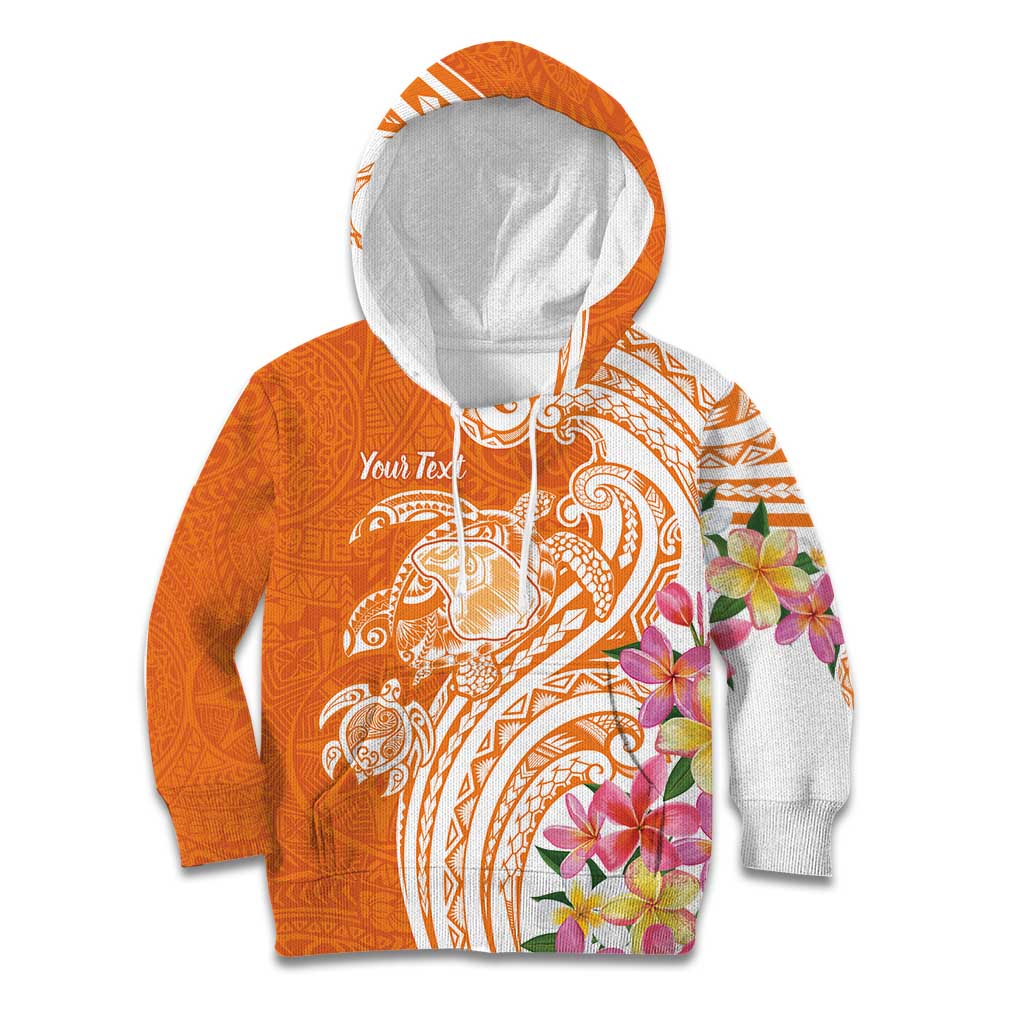 Aloha Lanai Island Personalized Kid Hoodie Orange Dreamy Turtle LT7 Hoodie Orange - Polynesian Pride