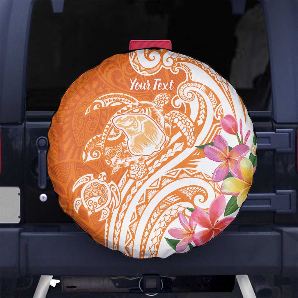 Aloha Lanai Island Personalized Spare Tire Cover Orange Dreamy Turtle LT7 No hole Orange - Polynesian Pride