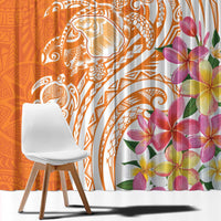 Aloha Lanai Island Personalized Window Curtain Orange Dreamy Turtle LT7 - Polynesian Pride
