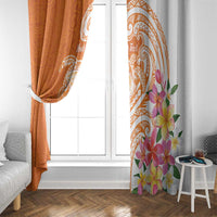 Aloha Lanai Island Personalized Window Curtain Orange Dreamy Turtle LT7 - Polynesian Pride