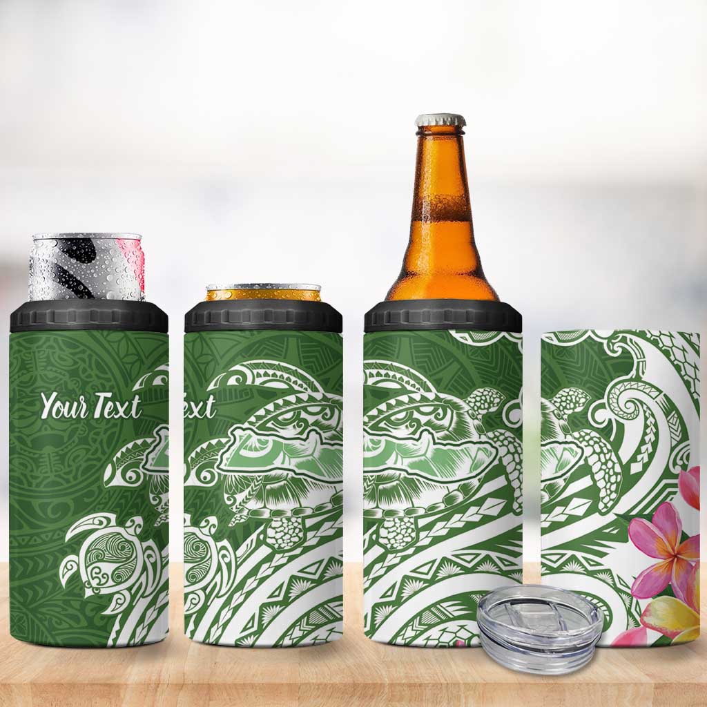 Aloha Molokai Island Personalized 4 in 1 Can Cooler Tumbler Sage Dreamy Turtle LT7 - Polynesian Pride