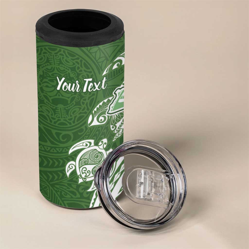 Aloha Molokai Island Personalized 4 in 1 Can Cooler Tumbler Sage Dreamy Turtle LT7 - Polynesian Pride