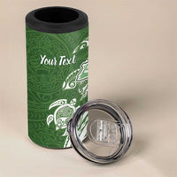 Aloha Molokai Island Personalized 4 in 1 Can Cooler Tumbler Sage Dreamy Turtle LT7 - Polynesian Pride