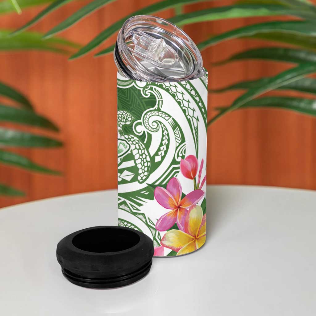 Aloha Molokai Island Personalized 4 in 1 Can Cooler Tumbler Sage Dreamy Turtle LT7 - Polynesian Pride