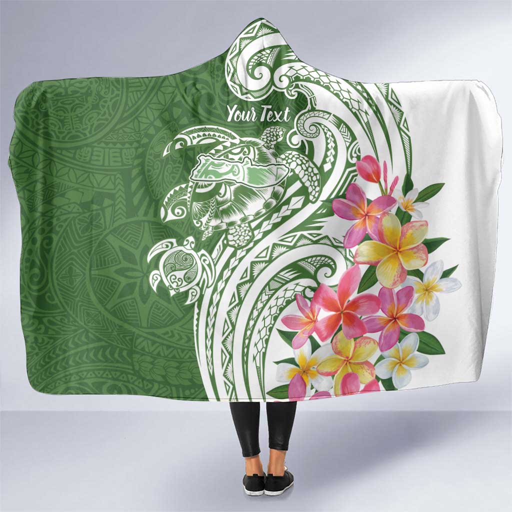 Aloha Molokai Island Personalized Hooded Blanket Sage Dreamy Turtle LT7 One Size Sage Green - Polynesian Pride