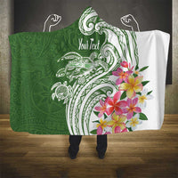 Aloha Molokai Island Personalized Hooded Blanket Sage Dreamy Turtle LT7 - Polynesian Pride