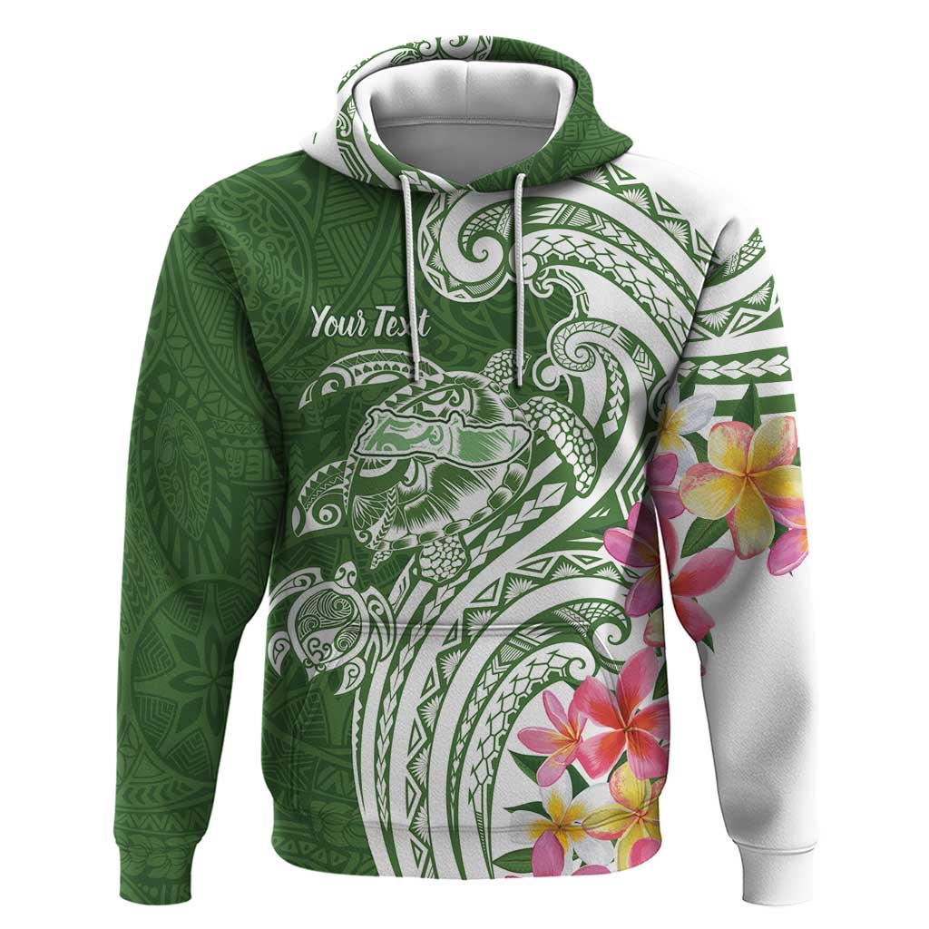 Aloha Molokai Island Personalized Hoodie Sage Dreamy Turtle LT7 Pullover Hoodie Sage Green - Polynesian Pride