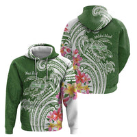 Aloha Molokai Island Personalized Hoodie Sage Dreamy Turtle LT7 - Polynesian Pride