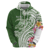 Aloha Molokai Island Personalized Hoodie Sage Dreamy Turtle LT7 - Polynesian Pride