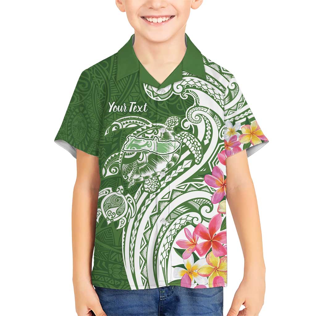Aloha Molokai Island Personalized Kid Hawaiian Shirt Sage Dreamy Turtle LT7 Kid Sage Green - Polynesian Pride
