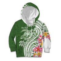 Aloha Molokai Island Personalized Kid Hoodie Sage Dreamy Turtle LT7 Hoodie Sage Green - Polynesian Pride