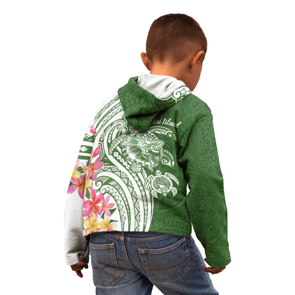 Aloha Molokai Island Personalized Kid Hoodie Sage Dreamy Turtle LT7 - Polynesian Pride