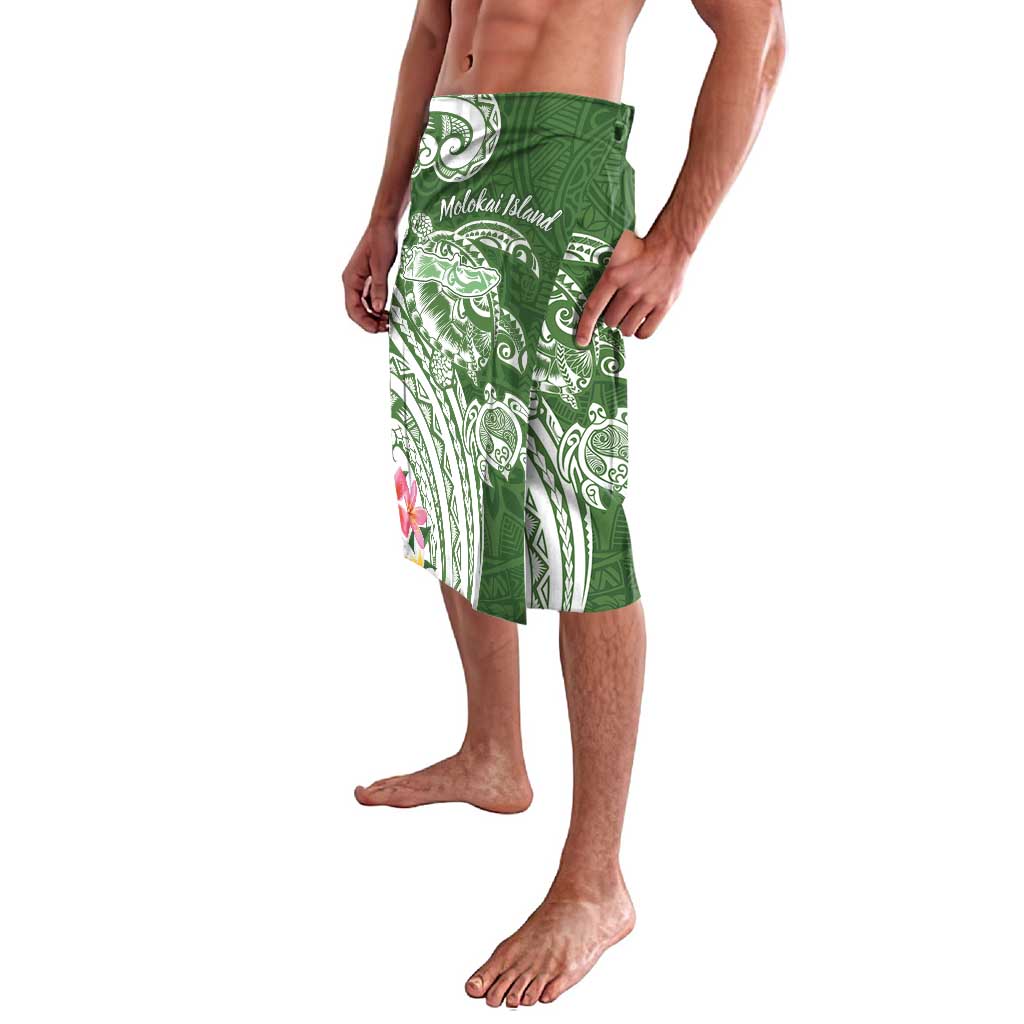 Aloha Molokai Island Personalized Lavalava Sage Dreamy Turtle LT7 - Polynesian Pride