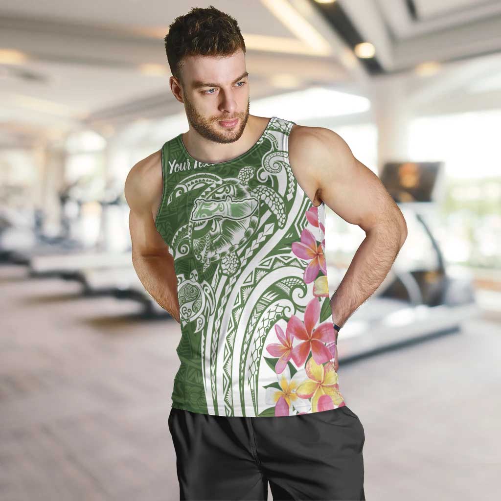 Aloha Molokai Island Personalized Men Tank Top Sage Dreamy Turtle LT7 Sage Green - Polynesian Pride