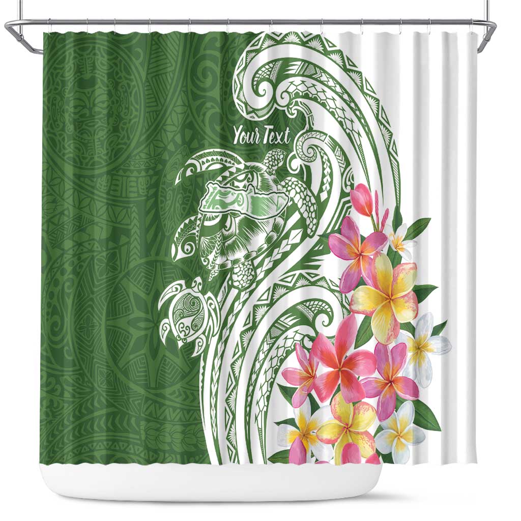 Aloha Molokai Island Personalized Shower Curtain Sage Dreamy Turtle LT7 Sage Green - Polynesian Pride