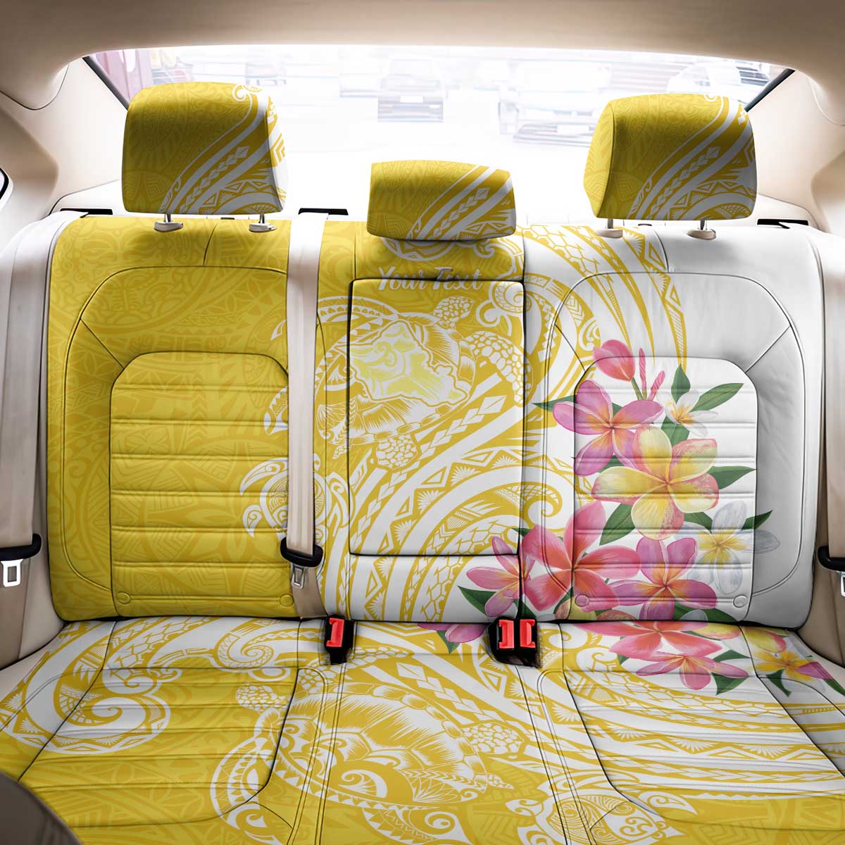 Aloha Oahu Island Personalized Back Car Seat Cover Yellow Dreamy Turtle LT7 - Polynesian Pride