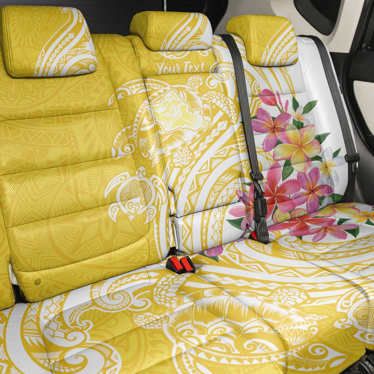 Aloha Oahu Island Personalized Back Car Seat Cover Yellow Dreamy Turtle LT7 - Polynesian Pride