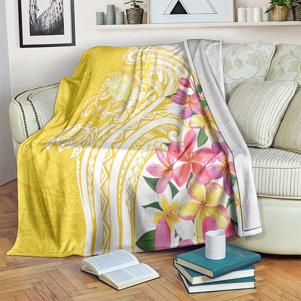 Aloha Oahu Island Personalized Blanket Yellow Dreamy Turtle LT7 Yellow - Polynesian Pride
