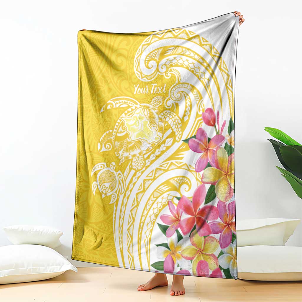 Aloha Oahu Island Personalized Blanket Yellow Dreamy Turtle LT7 - Polynesian Pride