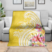 Aloha Oahu Island Personalized Blanket Yellow Dreamy Turtle LT7 - Polynesian Pride