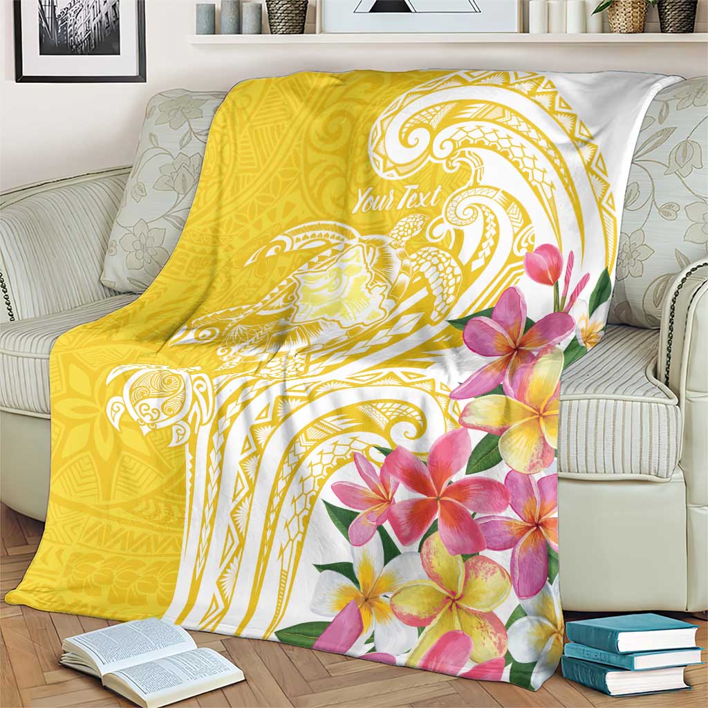 Aloha Oahu Island Personalized Blanket Yellow Dreamy Turtle LT7 - Polynesian Pride