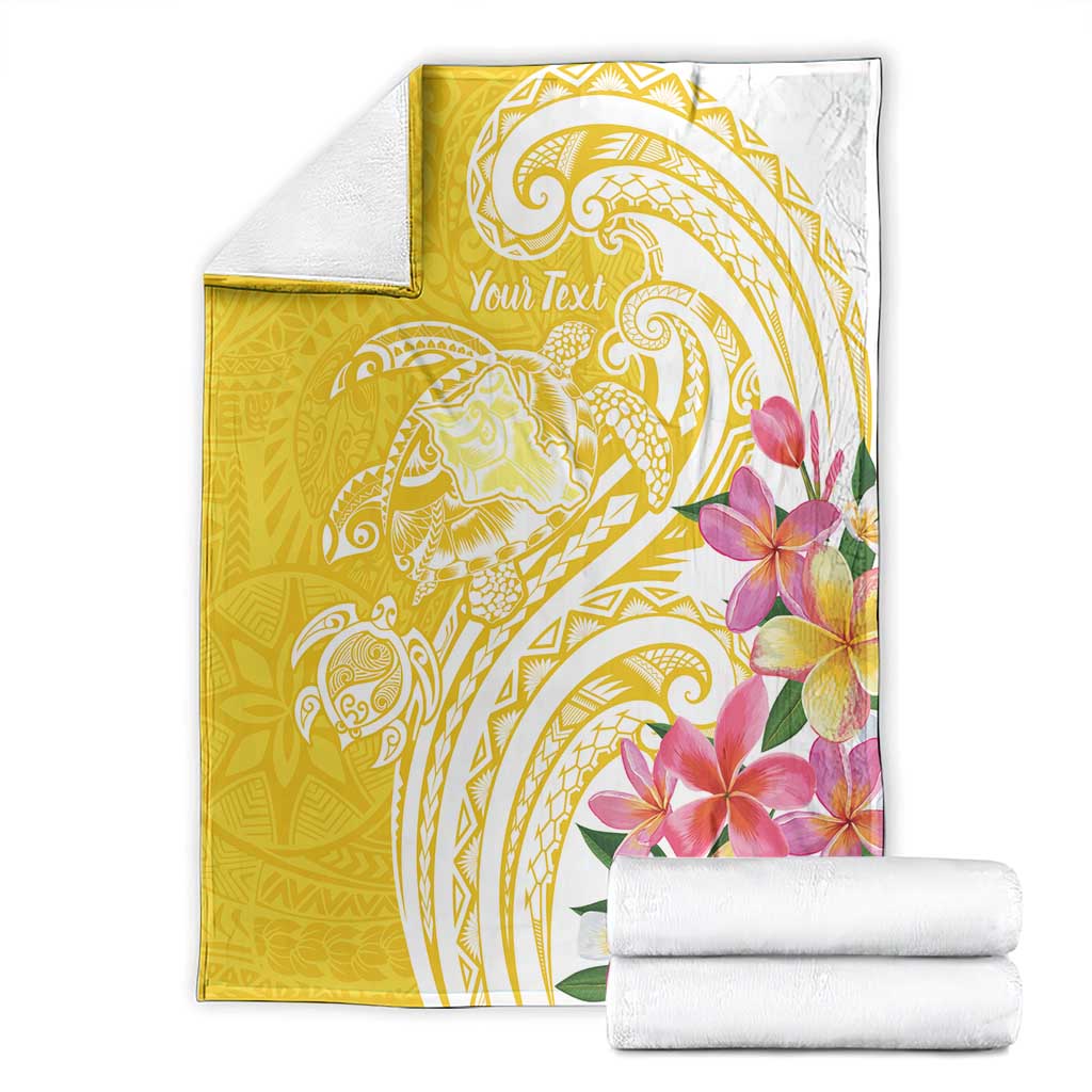 Aloha Oahu Island Personalized Blanket Yellow Dreamy Turtle LT7 - Polynesian Pride