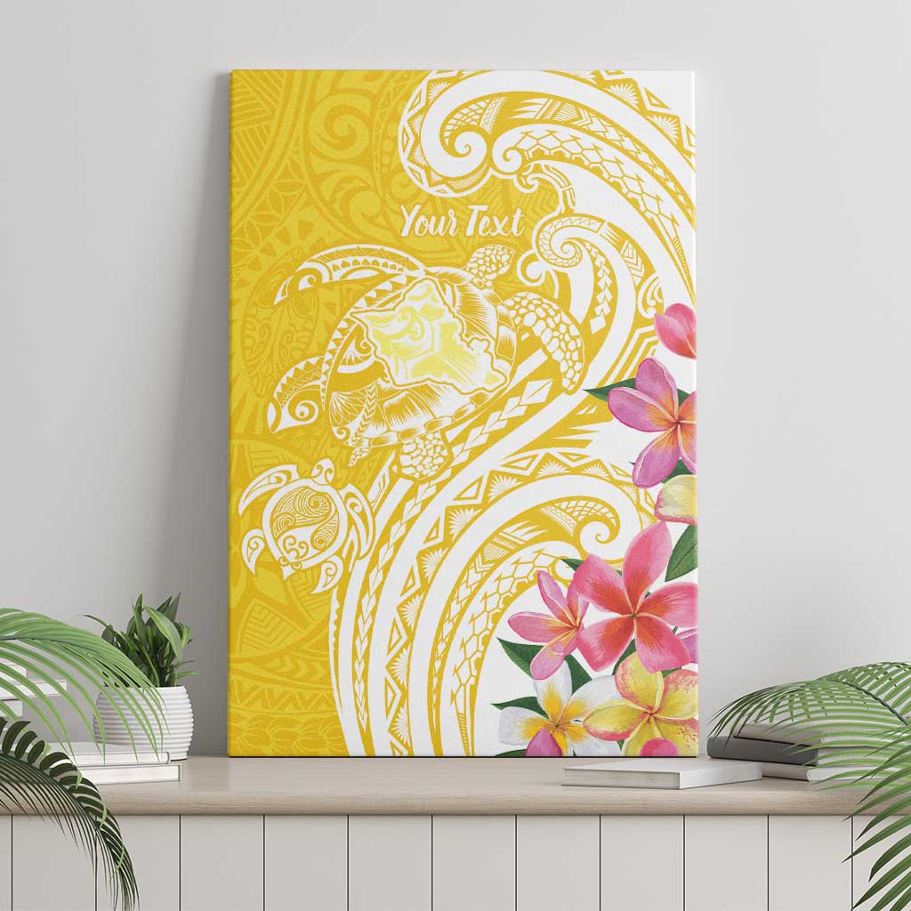 Aloha Oahu Island Personalized Canvas Wall Art Yellow Dreamy Turtle LT7 - Polynesian Pride