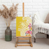 Aloha Oahu Island Personalized Canvas Wall Art Yellow Dreamy Turtle LT7 - Polynesian Pride
