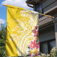 Aloha Oahu Island Personalized Garden Flag Yellow Dreamy Turtle LT7 - Polynesian Pride