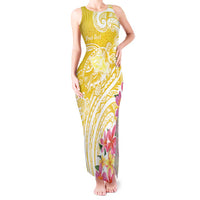 Aloha Oahu Island Personalized Tank Maxi Dress Yellow Dreamy Turtle LT7 Women Yellow - Polynesian Pride