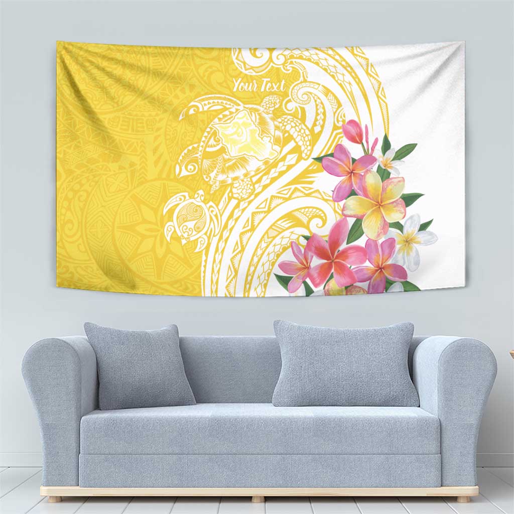 Aloha Oahu Island Personalized Tapestry Yellow Dreamy Turtle LT7 - Polynesian Pride