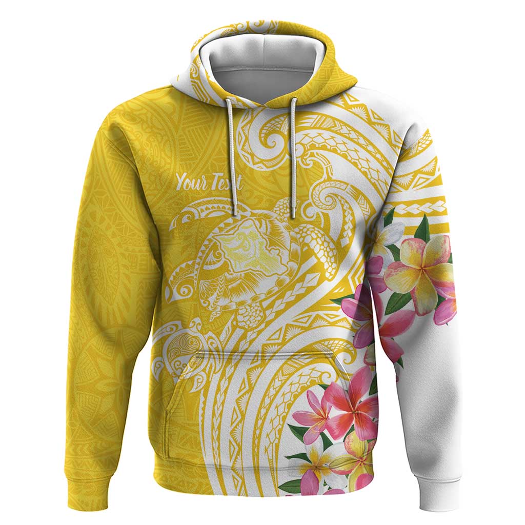 Aloha Oahu Island Personalized Zip Hoodie Yellow Dreamy Turtle LT7 Pullover Hoodie Yellow - Polynesian Pride