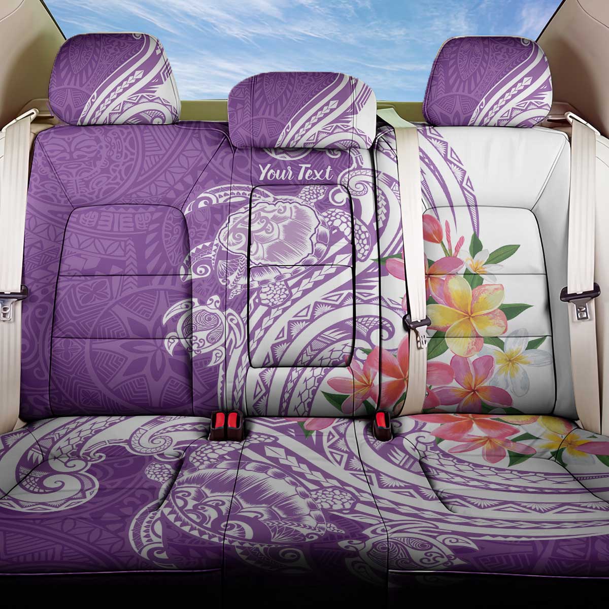 Aloha Kauai Island Personalized Back Car Seat Cover Lilac Dreamy Turtle LT7 One Size Lilac - Polynesian Pride