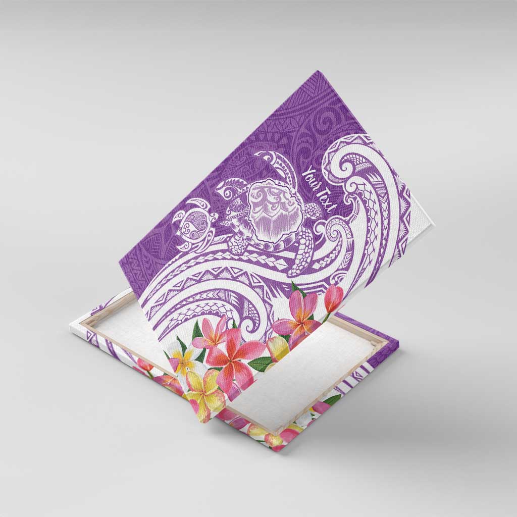 Aloha Kauai Island Personalized Canvas Wall Art Lilac Dreamy Turtle LT7 With Frame Lilac - Polynesian Pride