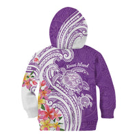 Aloha Kauai Island Personalized Kid Hoodie Lilac Dreamy Turtle LT7 - Polynesian Pride