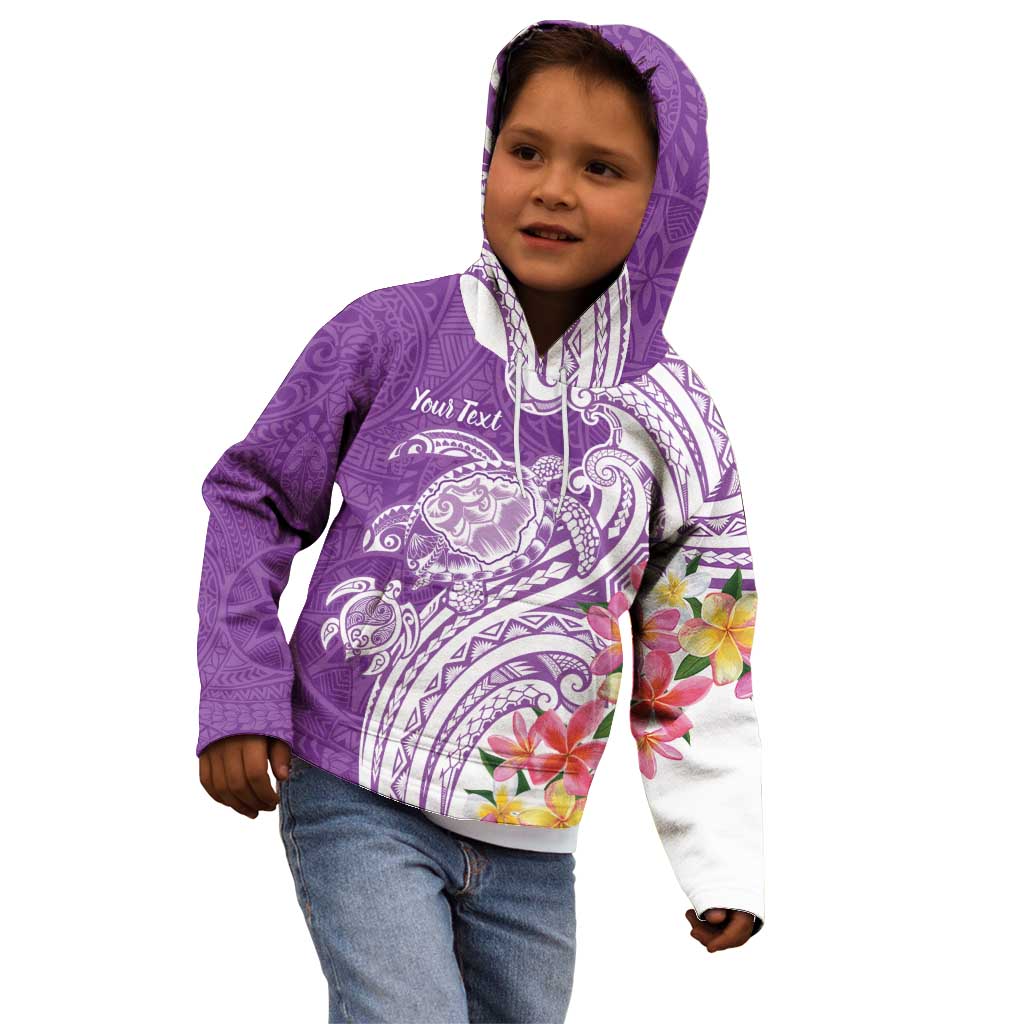Aloha Kauai Island Personalized Kid Hoodie Lilac Dreamy Turtle LT7 - Polynesian Pride