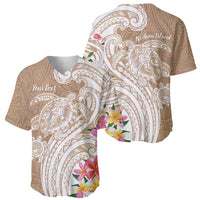Aloha Niihau Island Personalized Baseball Jersey Beige Dreamy Turtle LT7 - Polynesian Pride