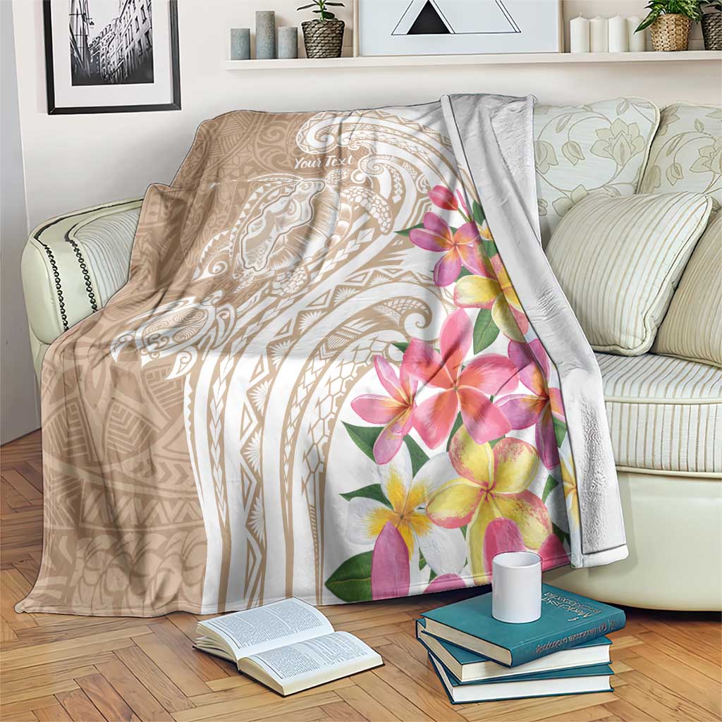 Aloha Niihau Island Personalized Blanket Beige Dreamy Turtle LT7 Beige - Polynesian Pride