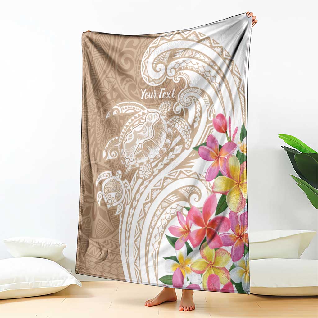 Aloha Niihau Island Personalized Blanket Beige Dreamy Turtle LT7 - Polynesian Pride