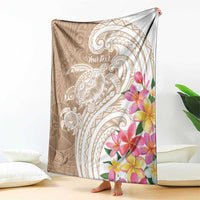 Aloha Niihau Island Personalized Blanket Beige Dreamy Turtle LT7 - Polynesian Pride