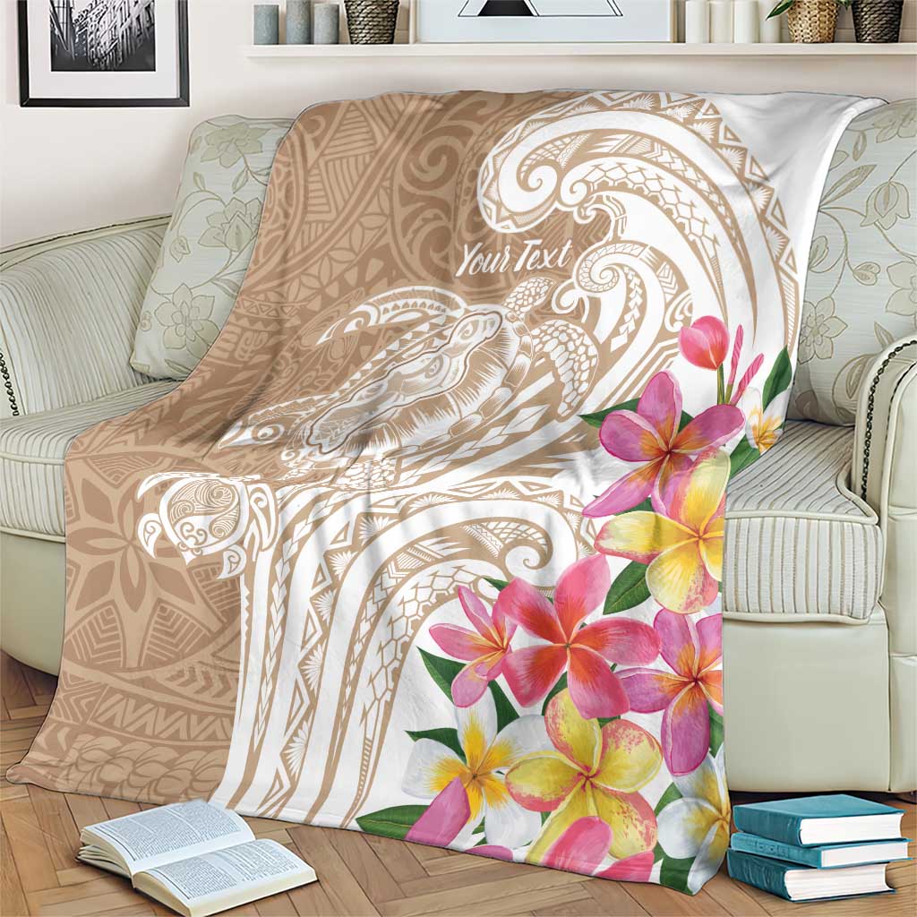 Aloha Niihau Island Personalized Blanket Beige Dreamy Turtle LT7 - Polynesian Pride