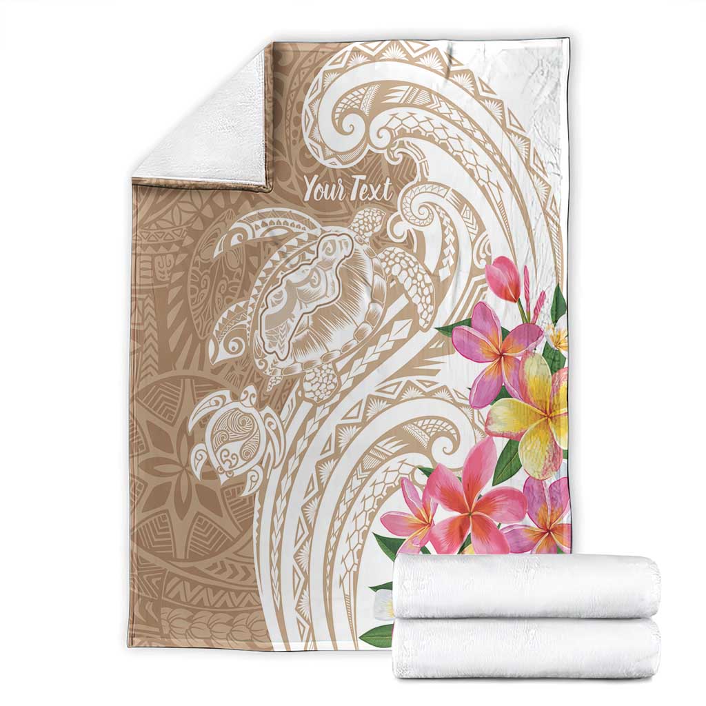 Aloha Niihau Island Personalized Blanket Beige Dreamy Turtle LT7 - Polynesian Pride