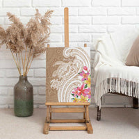 Aloha Niihau Island Personalized Canvas Wall Art Beige Dreamy Turtle LT7 - Polynesian Pride