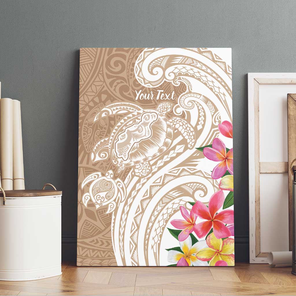 Aloha Niihau Island Personalized Canvas Wall Art Beige Dreamy Turtle LT7 - Polynesian Pride