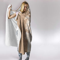 Aloha Niihau Island Personalized Hooded Blanket Beige Dreamy Turtle LT7 - Polynesian Pride