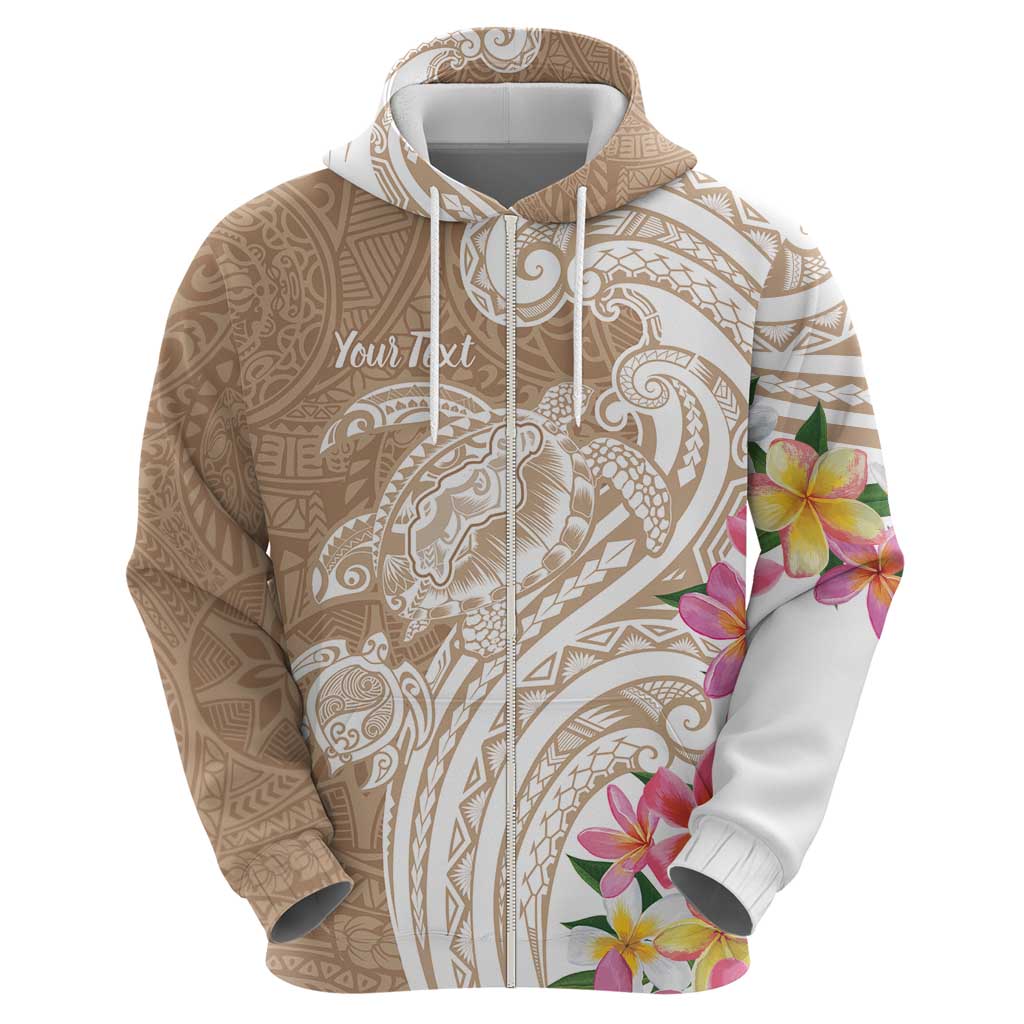 Aloha Niihau Island Personalized Hoodie Beige Dreamy Turtle LT7 - Polynesian Pride
