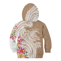 Aloha Niihau Island Personalized Kid Hoodie Beige Dreamy Turtle LT7 - Polynesian Pride