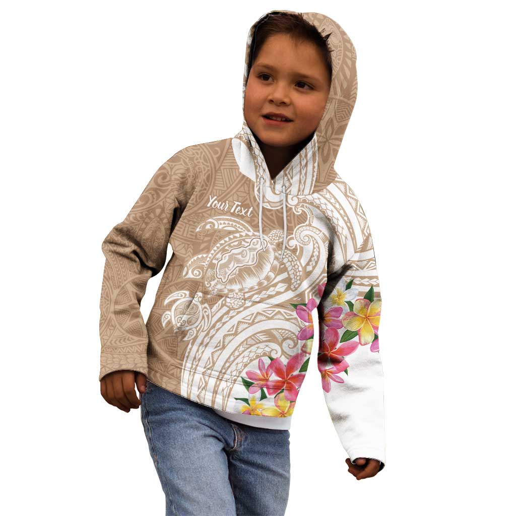 Aloha Niihau Island Personalized Kid Hoodie Beige Dreamy Turtle LT7 - Polynesian Pride